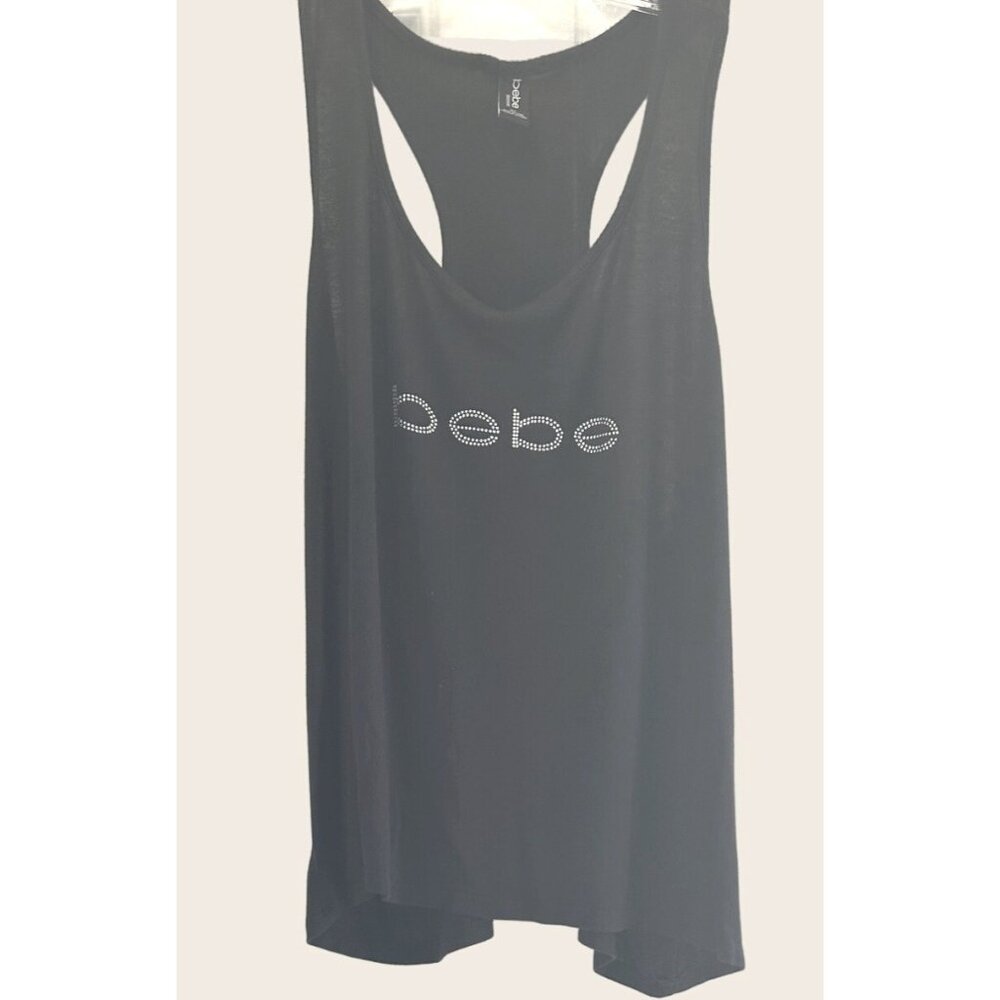 Bebe Logo Women’s Summer Tank Top Black Size 3X